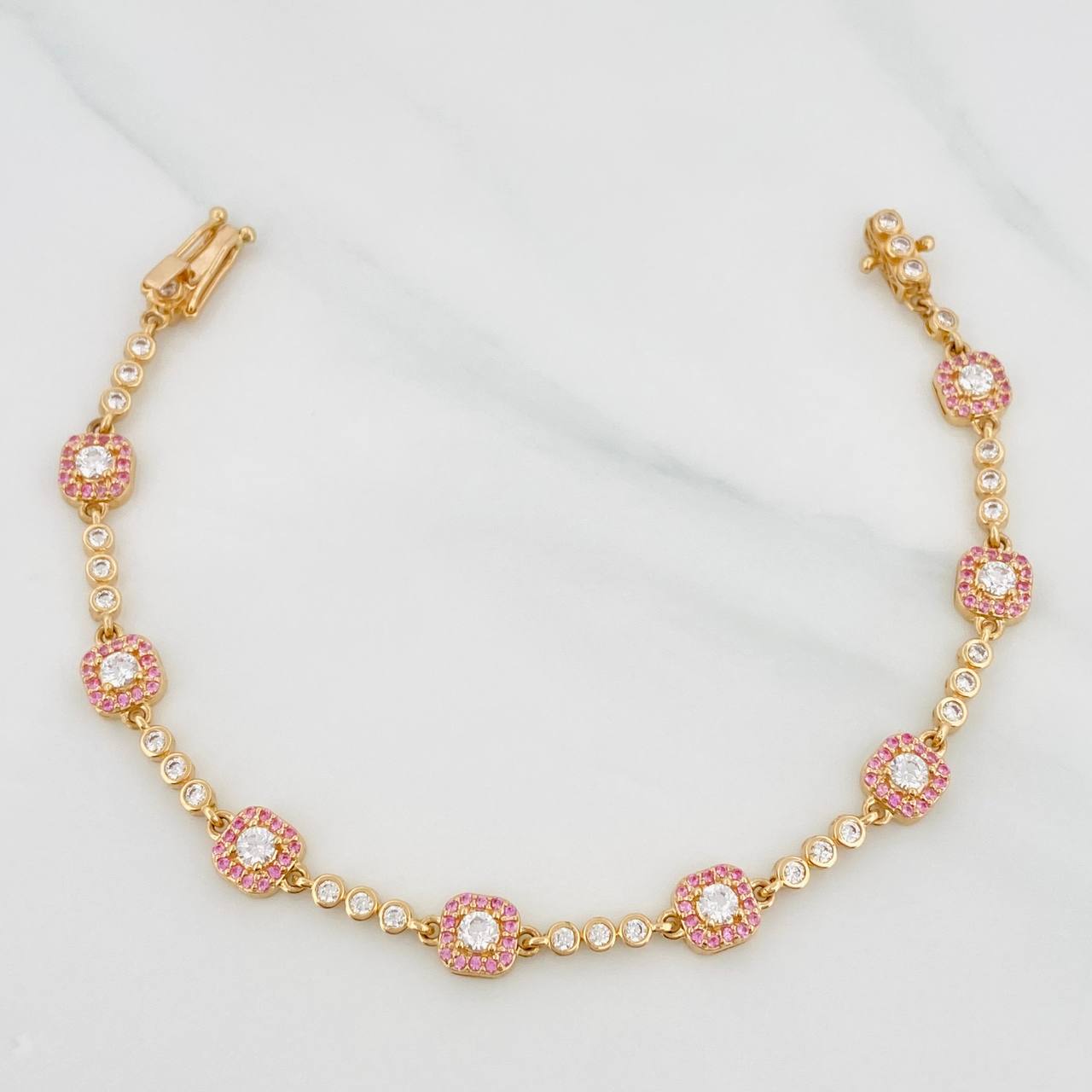 Pulso Tenis Halo 9.6g / 7 in / 2.6mm Oro Amarillo 18K