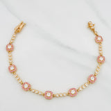Pulso Tenis Halo 9.6g / 7 in / 2.6mm Oro Amarillo 18K