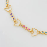 Tennis Bracelet Butterfly 6.05g / 7 in / 2.6mm Yellow Gold 18K