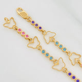 Tennis Bracelet Butterfly 6.05g / 7 in / 2.6mm Yellow Gold 18K