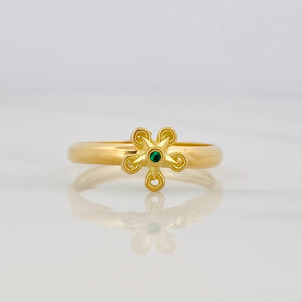 Flower Ring 1g / T7 1/2 Yellow Gold 18K