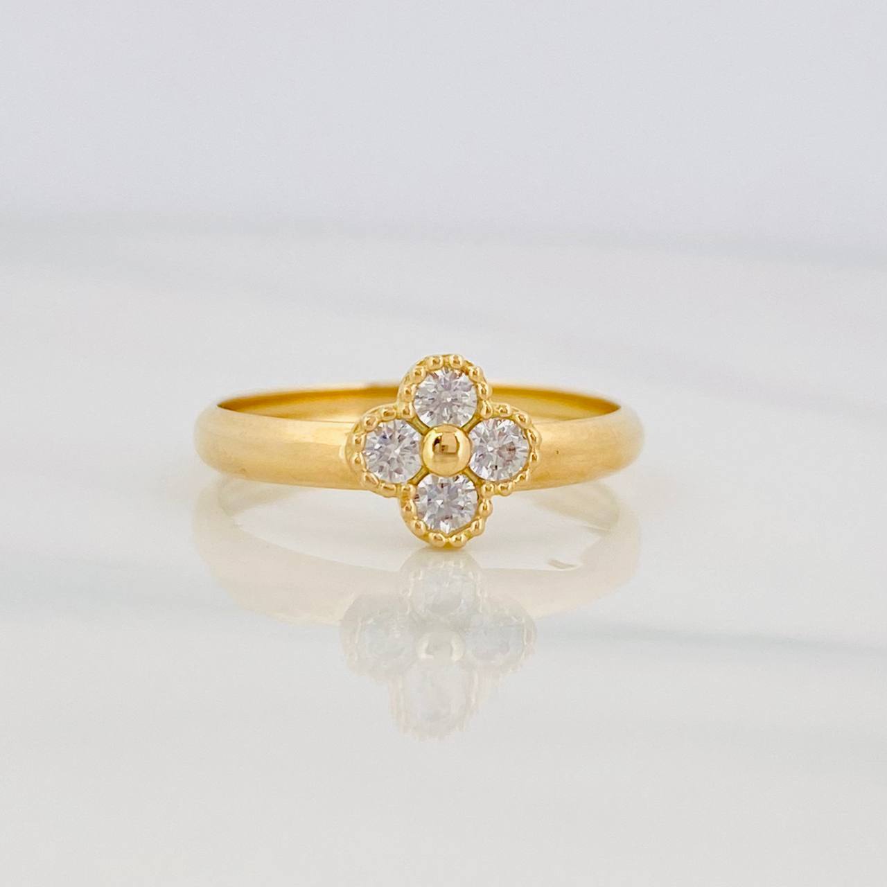 Clover Ring 1.35g / T7 1/4 Yellow Gold 18K