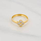 Clover Ring 1.35g / T7 1/4 Yellow Gold 18K