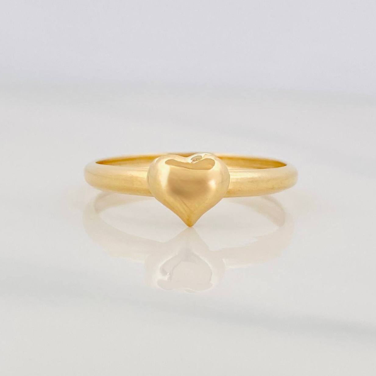 Heart Ring 0.9g / T8 1/2 Yellow Gold 18K