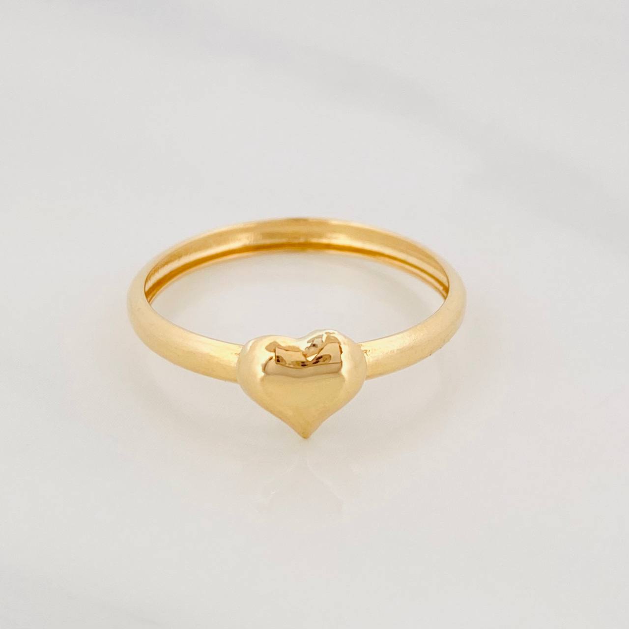 Heart Ring 0.9g / T8 1/2 Yellow Gold 18K