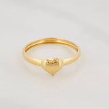 Heart Ring 0.9g / T8 1/2 Yellow Gold 18K