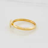 Heart Ring 0.9g / T8 1/2 Yellow Gold 18K