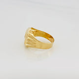 Anillo Sello Espiga 0.8g / T0 Oro Amarillo 18K