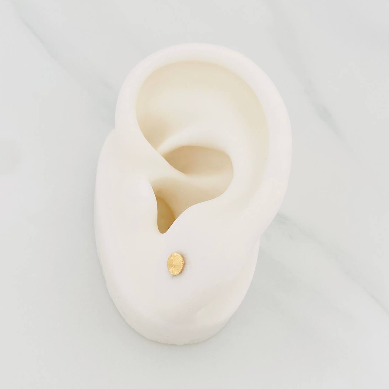 Topos Circulo Diamantado 0.55g / in / 2mm Oro Amarillo 18K