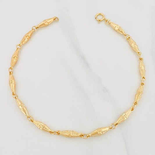 Pulso Dubai 3.35g / 8 1/4 in / 3.7mm Oro Amarillo 18K