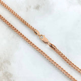 Cadena Franco 17.75gr / 60cm / 3.4mm Oro Rosa +4 18K