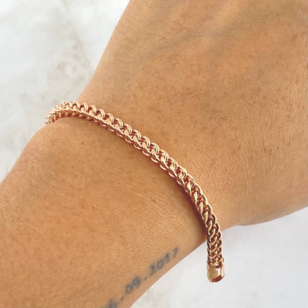 Franco Bracelet 7.05gr / 22.5cm / 3.4mm Yellow Gold +4 18K *