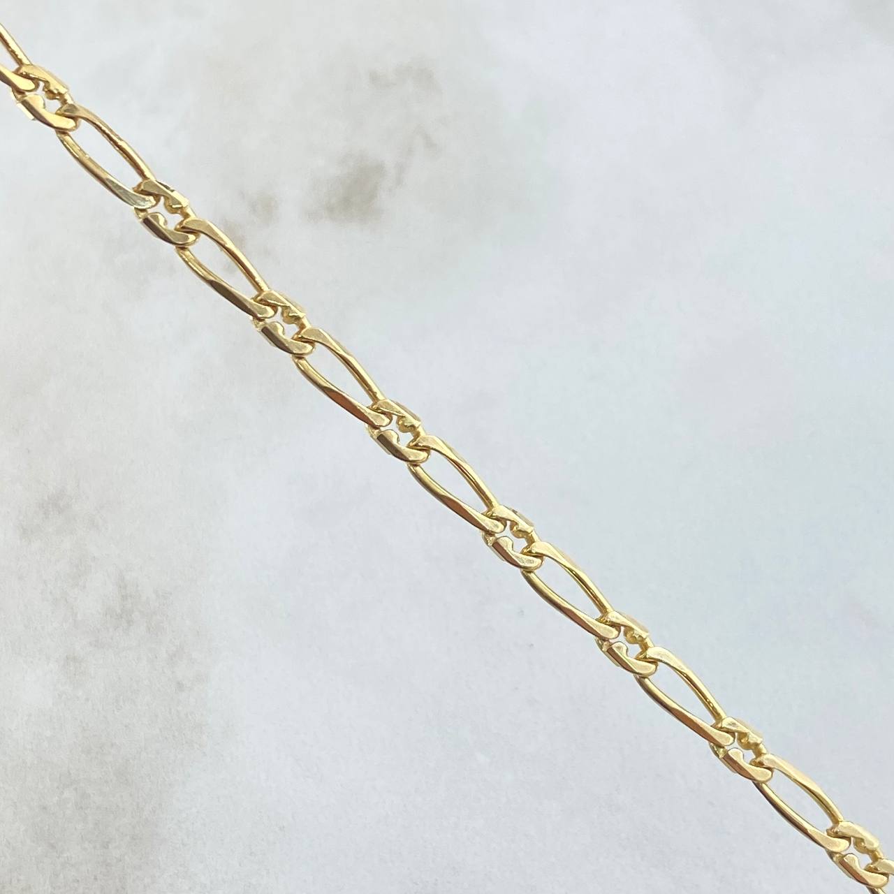 Cadena Figaro Torera 18.7gr / 60cm / 3.7mm Oro Amarillo +3 18K