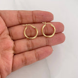 Hoop Earrings Mary 1.1g / 3/4 in Yellow Gold 18K