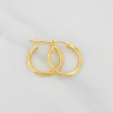 Hoop Earrings Mary 1.1g / 3/4 in Yellow Gold 18K