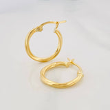 Hoop Earrings Mary 1.1g / 3/4 in Yellow Gold 18K