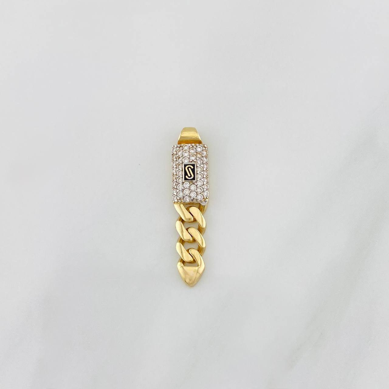 Cuban Infinity Pendant 1.55g / 3/4 in Two-Tone Yellow White 18K