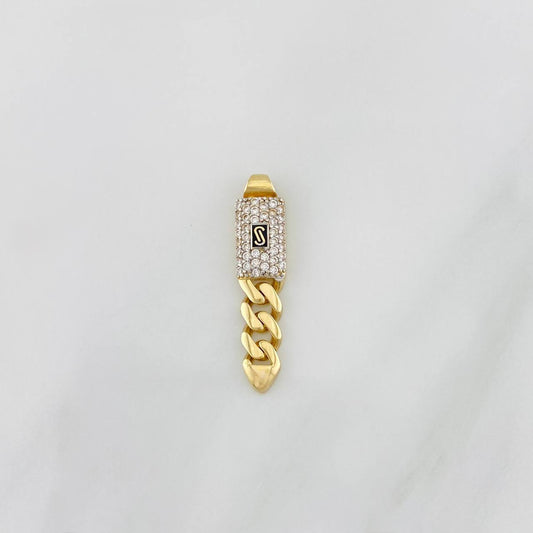 Cuban Infinity Pendant 1.55g / 3/4 in Two-Tone Yellow White 18K