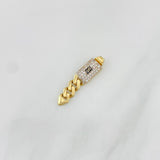 Cuban Infinity Pendant 1.55g / 3/4 in Two-Tone Yellow White 18K