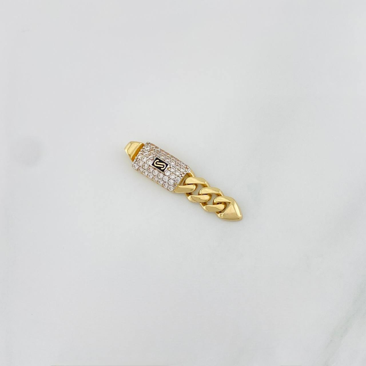 Cuban Infinity Pendant 1.55g / 3/4 in Two-Tone Yellow White 18K