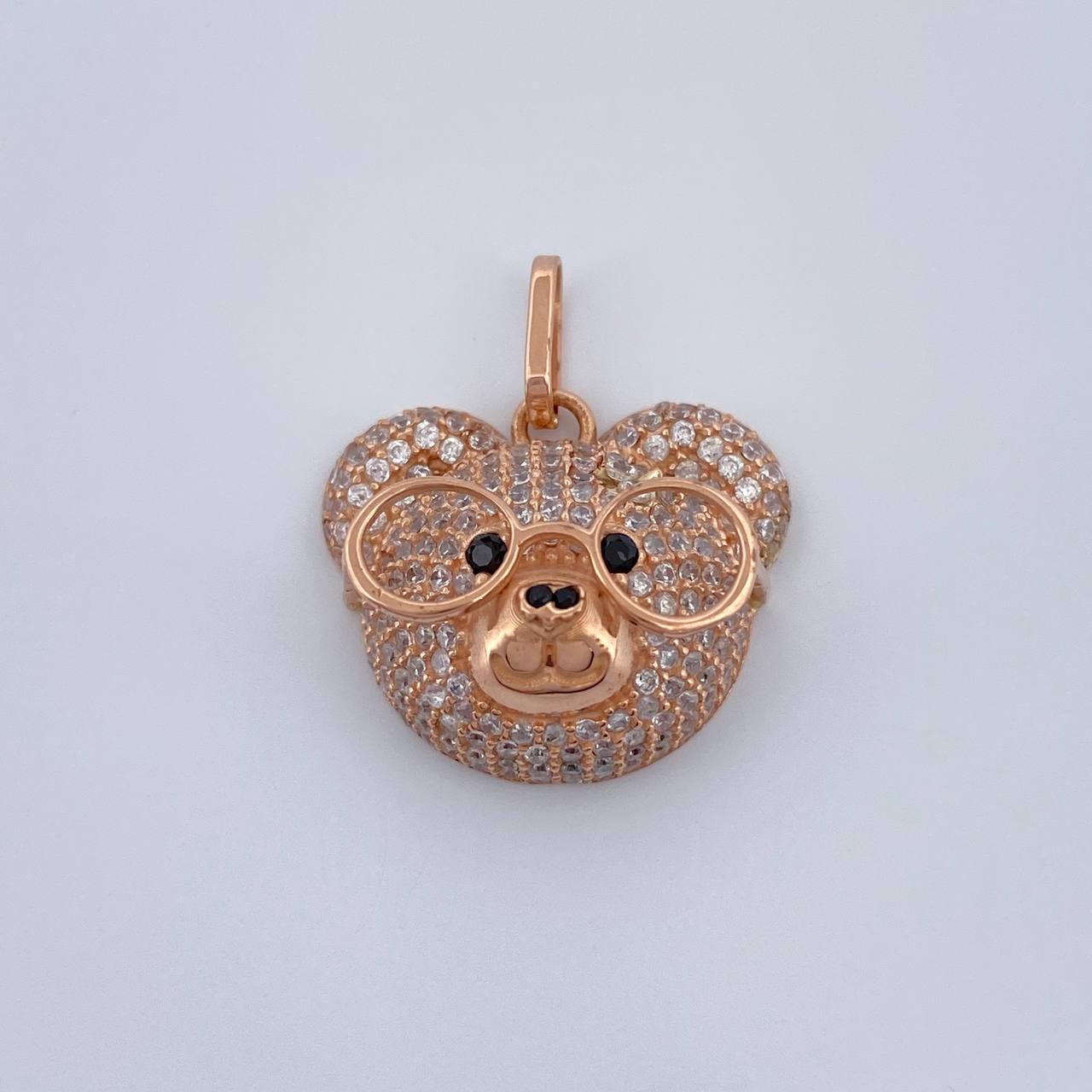 Dije Rostro Oso 2.8gr / 3/4 in / Oro Rosa 18K %