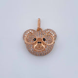 Dije Rostro Oso 2.8gr / 3/4 in / Oro Rosa 18K %