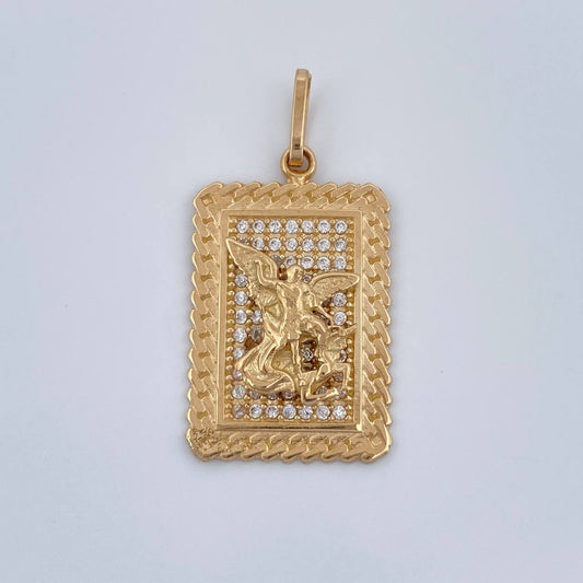Dije San Miguel Arcangel 3.55gr / 1 1/4 in / Oro Amarillo 18K %