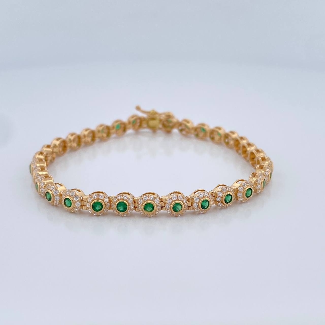 Pulso Tennis 8.35gr / 6 1/2 in / 4.3mm Oro Amarillo 18K %