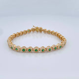 Pulso Tennis 8.35gr / 6 1/2 in / 4.3mm Oro Amarillo 18K %