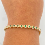 Pulso Tennis 8.35gr / 6 1/2 in / 4.3mm Oro Amarillo 18K %