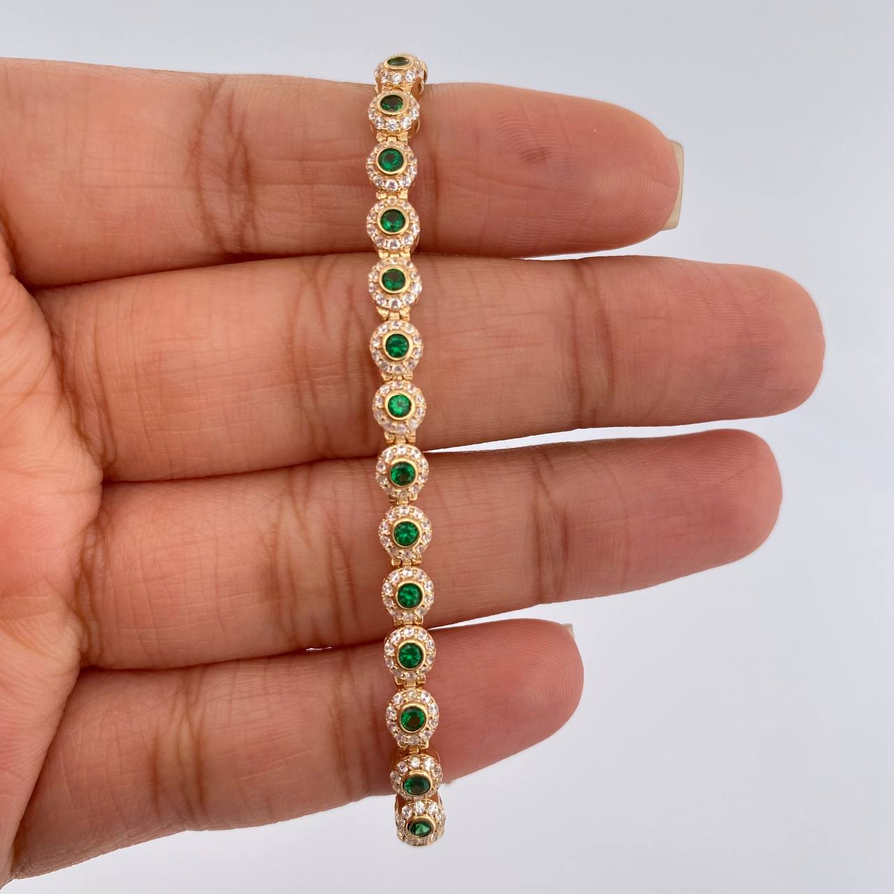 Pulso Tennis 8.35gr / 6 1/2 in / 4.3mm Oro Amarillo 18K %