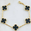 Clover Bracelet Black Onyx 11gr / 6 3/4 in / 18K Gold +0$