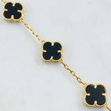 Clover Bracelet Black Onyx 11gr / 6 3/4 in / 18K Gold +0$