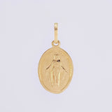 Miraculous Virgin Pendant 2.2g / 1 in 18K Yellow Gold