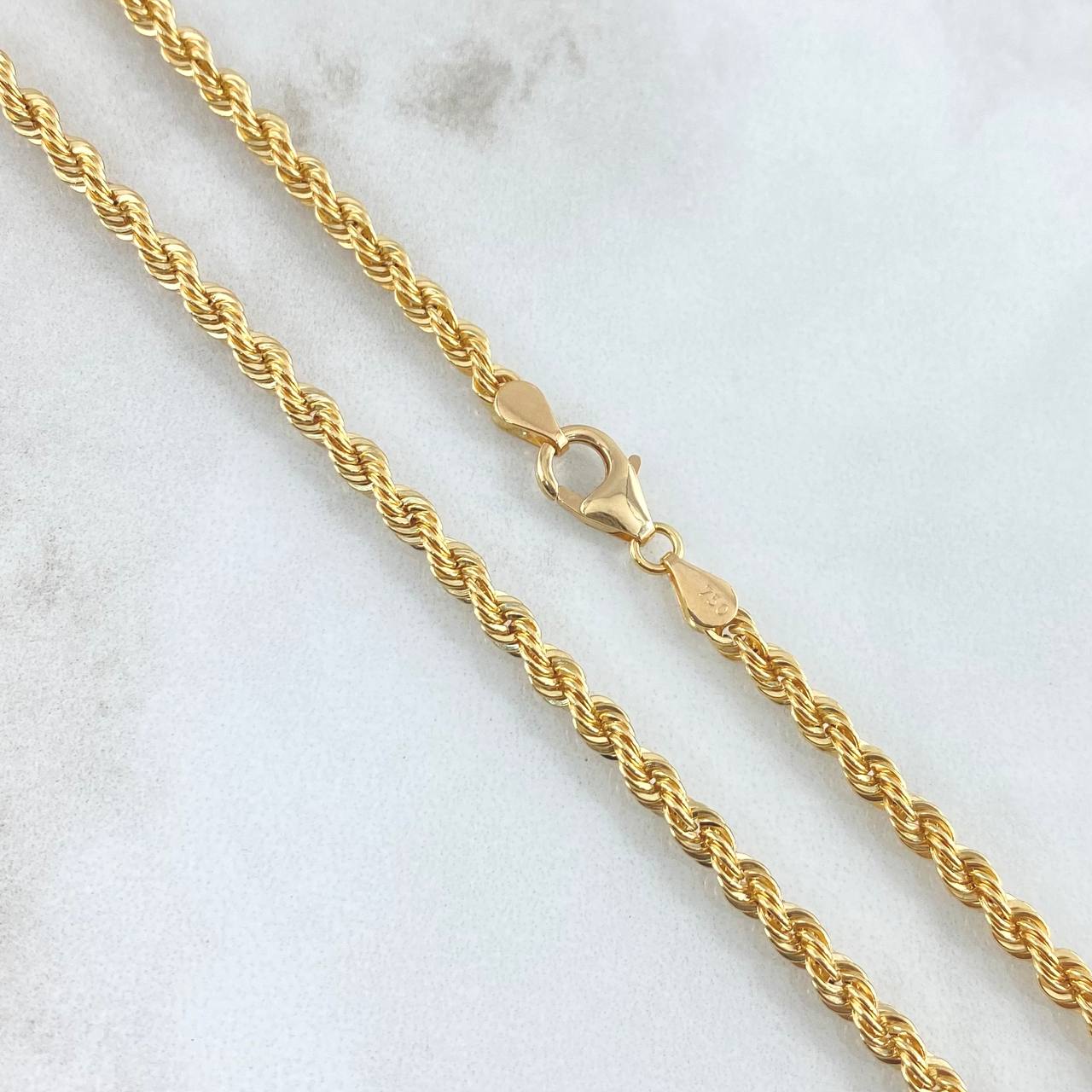 Cadena Lazo 10.4 g / 23 3/4 in / 3.8 mm Oro Amarillo 18K