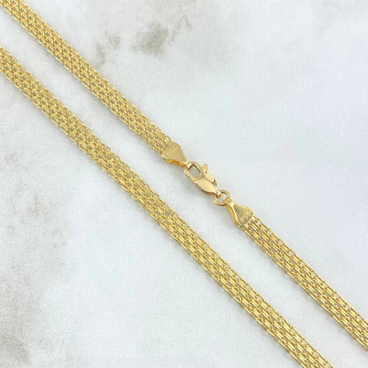 Cadena China 7.3gr / 60cm / 4.5mm Oro Amarillo +0 18K