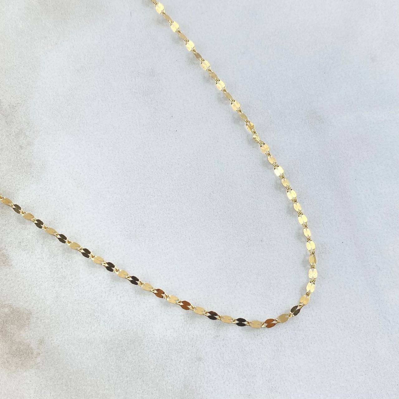 Cadena Flor Espejo 0.9gr / 40cm / 2mm Oro Amarillo +3 18K ©