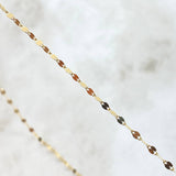 Mirror Flower Chain 0.9gr / 40cm / 2mm Yellow Gold +3 18K *