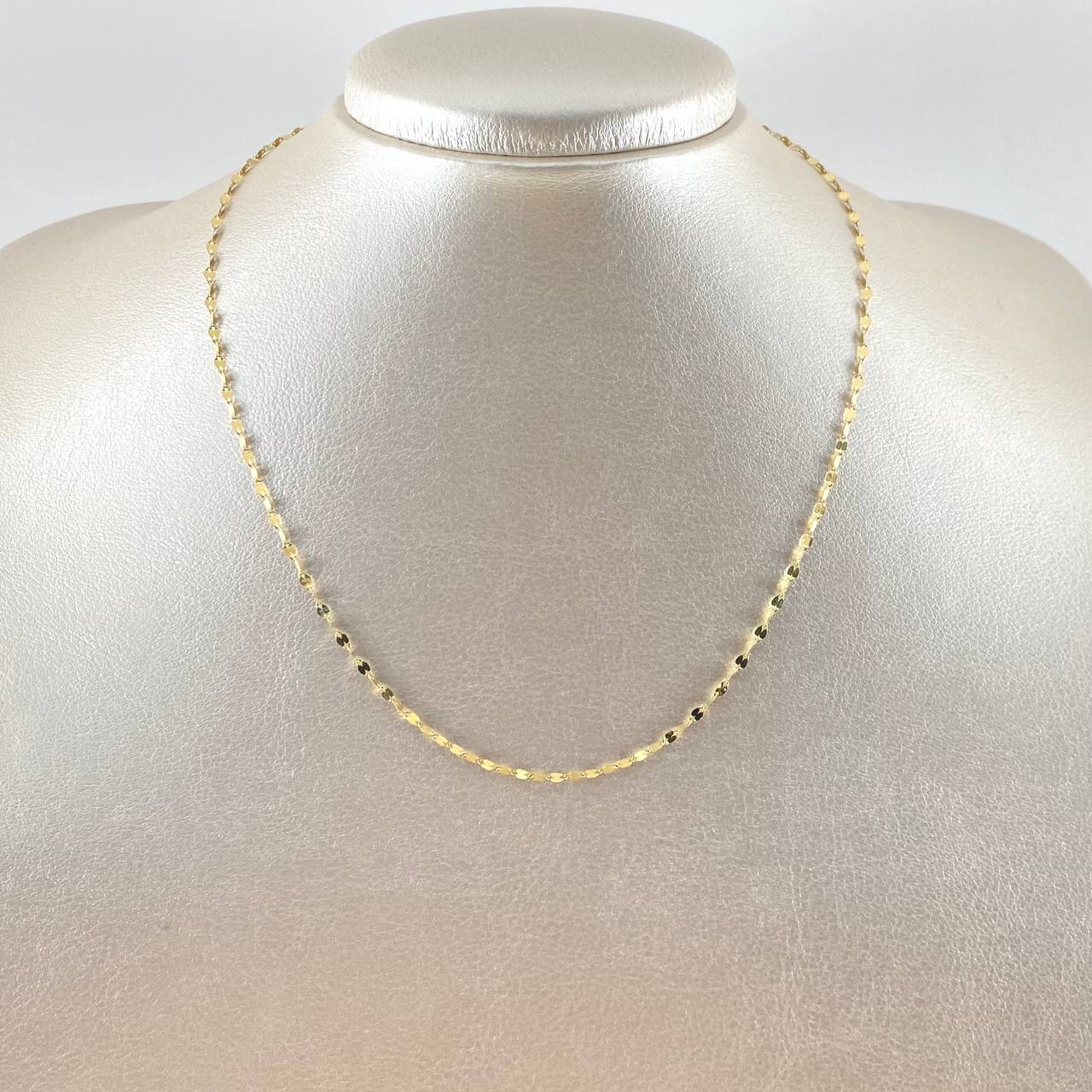 Cadena Flor Espejo 0.9gr / 40cm / 2mm Oro Amarillo +3 18K ©