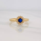 Halo Circle Ring 2.4g / T6 3/4 Yellow Gold 18K