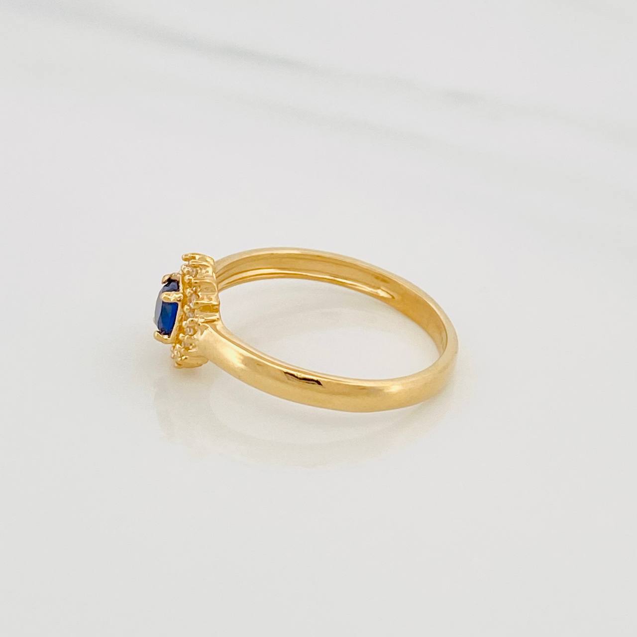 Halo Circle Ring 2.2g / T6 3/4 Yellow Gold 18K