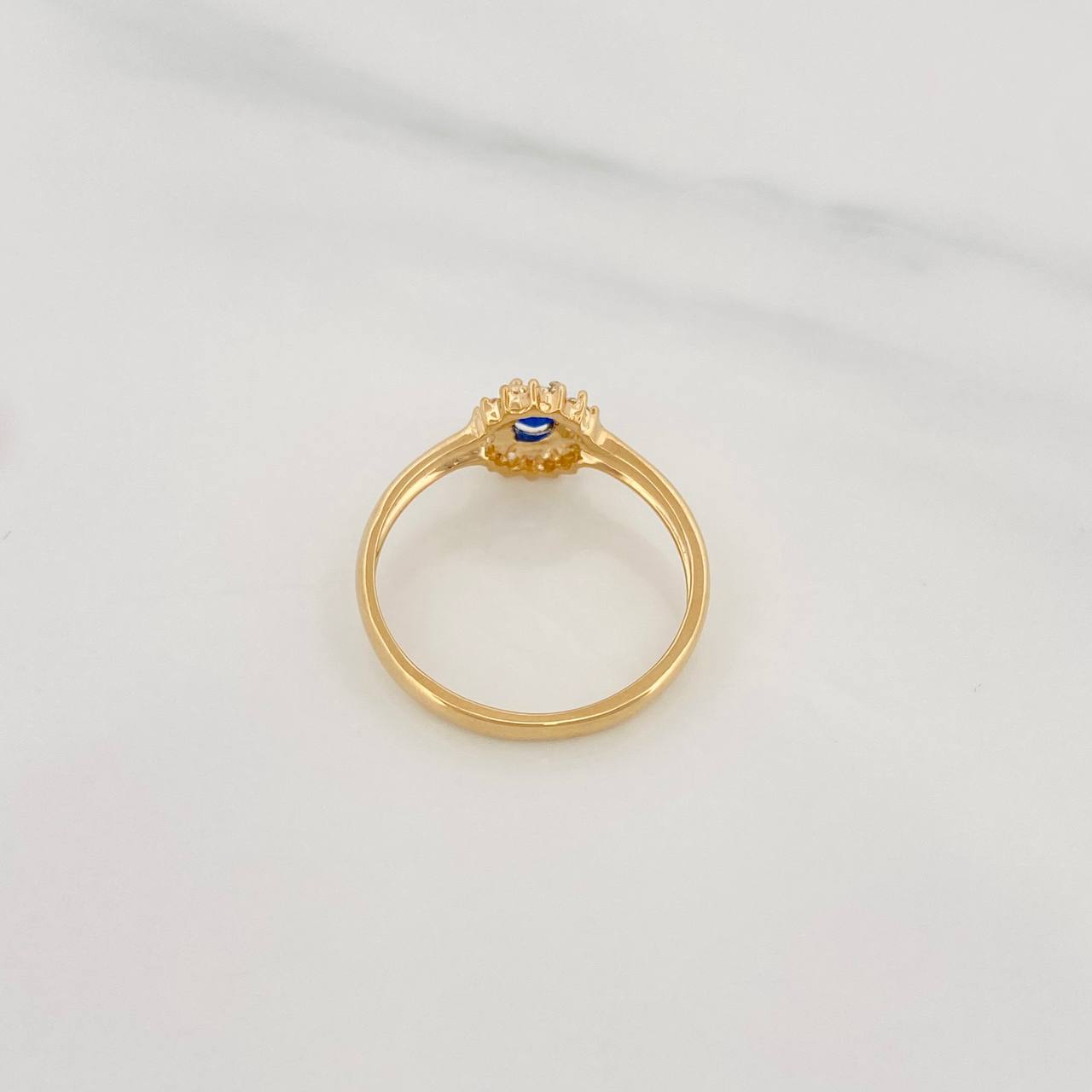 Halo Circle Ring 2.4g / T6 3/4 Yellow Gold 18K