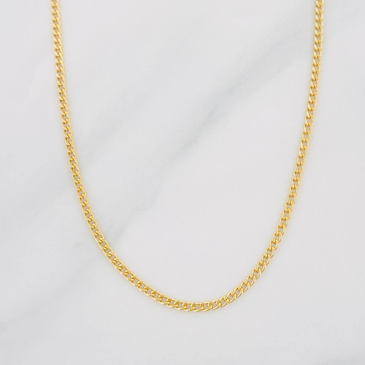 Cadena Mini Cubana 2.05g / 24 in / 1.4mm Oro Amarillo 18K