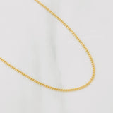 Cadena Mini Cubana 2.05g / 24 in / 1.4mm Oro Amarillo 18K