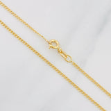 Cadena Mini Cubana 2g / 24 in / 1.3mm Oro Amarillo 18K