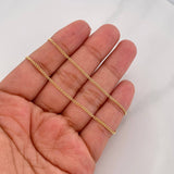 Cadena Mini Cubana 2.05g / 24 in / 1.4mm Oro Amarillo 18K