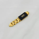 Dije Cubana Infinito 2.8g / 1 1/2 in Dos Oros Negro Amarillo 18K