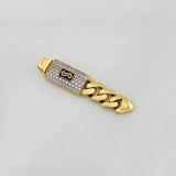 Dije Cubana Infinito 3.05g / 1 1/2 in Dos Oros Amarillo Blanco 18K