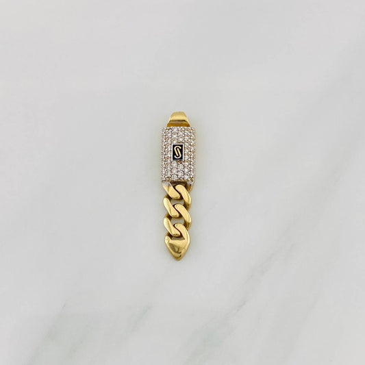 Dije Cubana Infinito 1.55g / 1 1/4 in Dos Oros Amarillo Blanco 18K