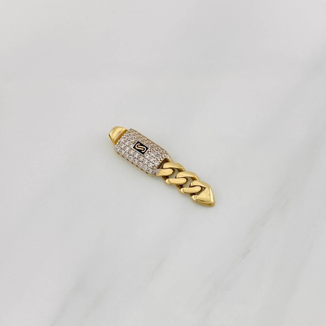 Cuban Infinity Pendant 1.55g / 1 1/4 in Two Yellow White Golds 18K